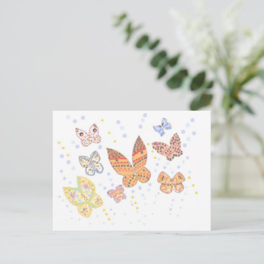 Butterfly-Design Postkarte (Stehend Vorderseite)