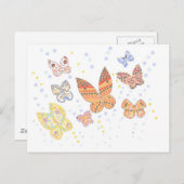 Butterfly-Design Postkarte (Vorne/Hinten)