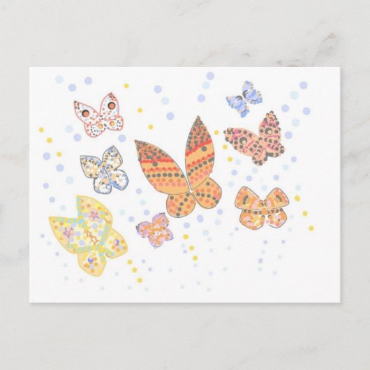 Butterfly-Design Postkarte (Vorderseite)