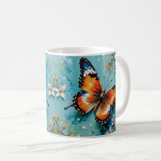 Butterfly Design-Tasse Kaffeetasse (VorderseiteRechts)