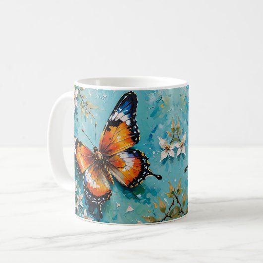 Butterfly Design-Tasse Kaffeetasse (Vorderseite Links)