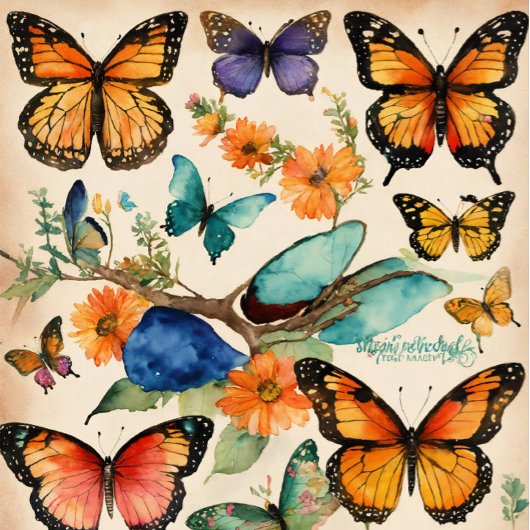 BUTTERFLY DESIGNEED PILLOWS KISSEN