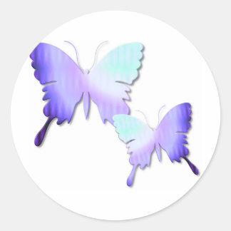 Butterfly-Designkleber Runder Aufkleber