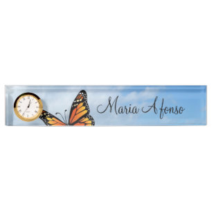 Butterfly Desk Namplate Namensplakette