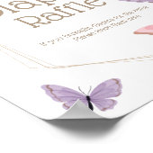 Butterfly Diaper Raffelzeichen Poster (Ecke)