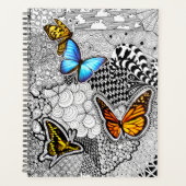 Butterfly Doodle Art Collage Planer (Vorderseite)