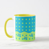Butterfly & Dots Blue Green Tasse (Links)