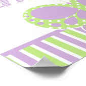 Butterfly Dots Personalisiert Name Wand drucken 2 Poster (Ecke)