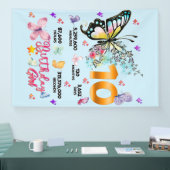 Butterfly Double Digits 10 Jahre alte Schmetterlin Banner (Messe)