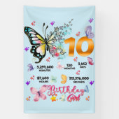 Butterfly Double Digits 10 Jahre alte Schmetterlin Banner (Vertikal)