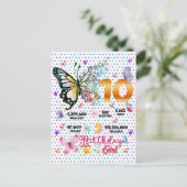 Butterfly Double Digits 10 Jahre alte Schmetterlin Postkarte (Stehend Vorderseite)