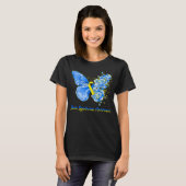 Butterfly-Down-Syndrom-Bewusstsein T-Shirt (Vorne ganz)