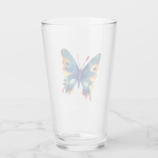 Butterfly Drawing  Glas (Rückseite)