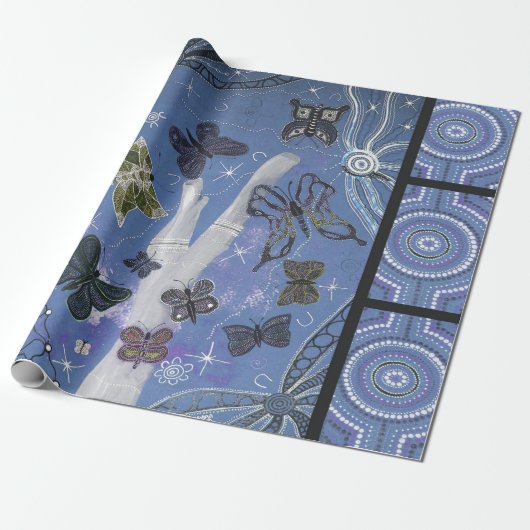 Butterfly Dream Aborigine Wrapping Paper Geschenkpapier (Ungerollt)