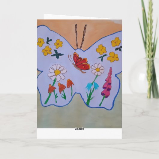 Butterfly Dream Birthday Card Karte (Rückseite)