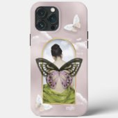 Butterfly Dream Fantasy Collage mit Monogramm Case-Mate iPhone Hülle (Rückseite)