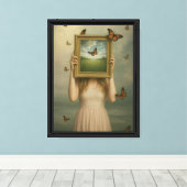 Butterfly Dream Frame Leinwand Print (Insitu (Holzboden))