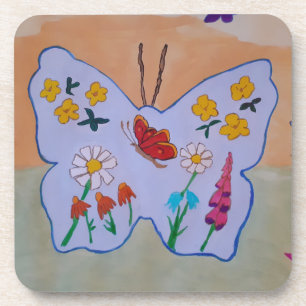 Butterfly Dream Hard Plastic Untersetzer