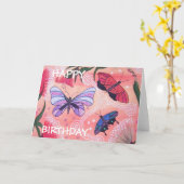 Butterfly Dream Karte (Gelbe Blume)