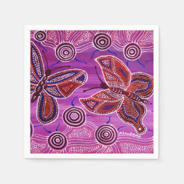 Butterfly Dream Lila Napkins Serviette