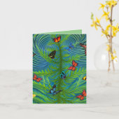 Butterfly Dream Summer Garden Karte (Gelbe Blume)