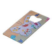 Butterfly Dreaming Bottle Opener Geldbeutel Flaschenöffner (Vorderseite Schrägansicht)