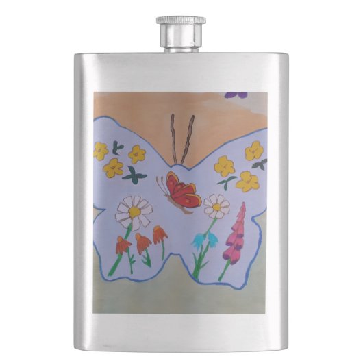 Butterfly Dreaming Classic Flask Flachmann (Vorderseite)