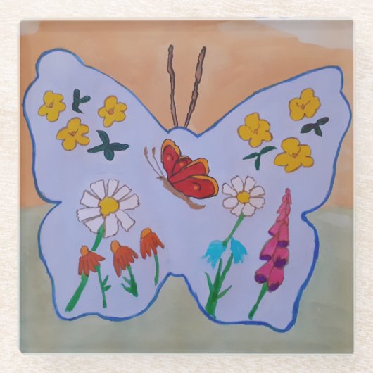 Butterfly Dreaming Glasuntersetzer (Vorderseite)