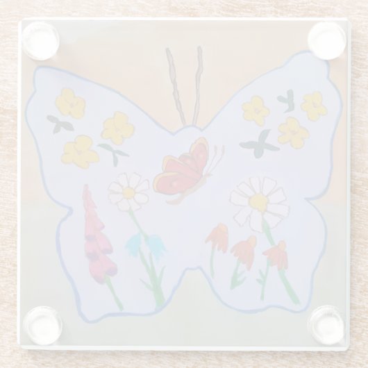 Butterfly Dreaming Glasuntersetzer (Rückseite)