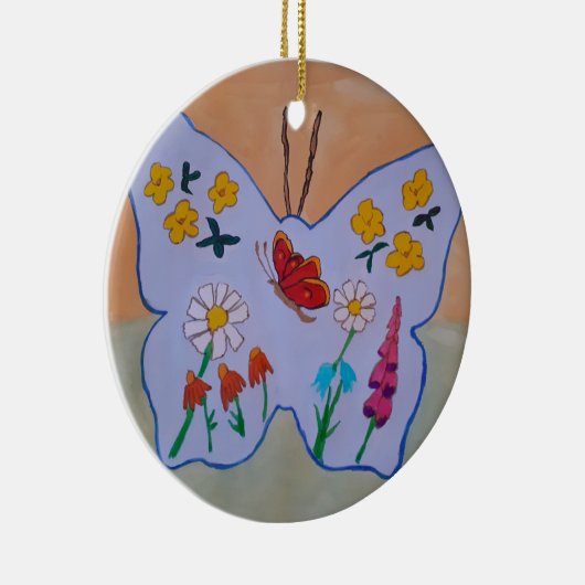 Butterfly Dreaming Keramik Ornament (Rechts)