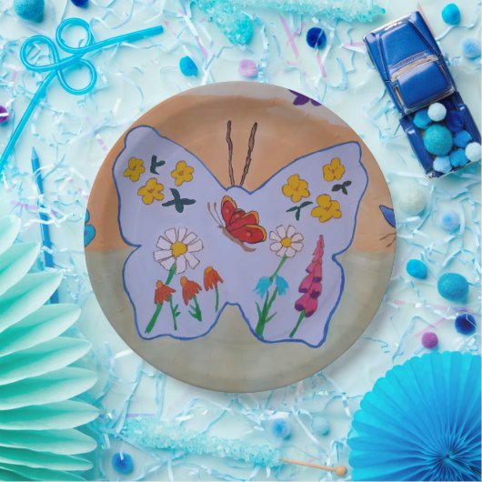 Butterfly Dreaming Paper Plate Pappteller (Party)