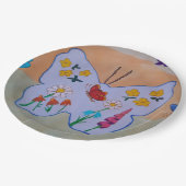 Butterfly Dreaming Paper Plate Pappteller (Schrägansicht)