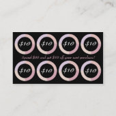 Butterfly Dreams $ 10 Lochkarten Treuekarte (Rückseite)