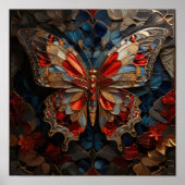 Butterfly Dreams - 3D Digital Art Poster (Vorne)