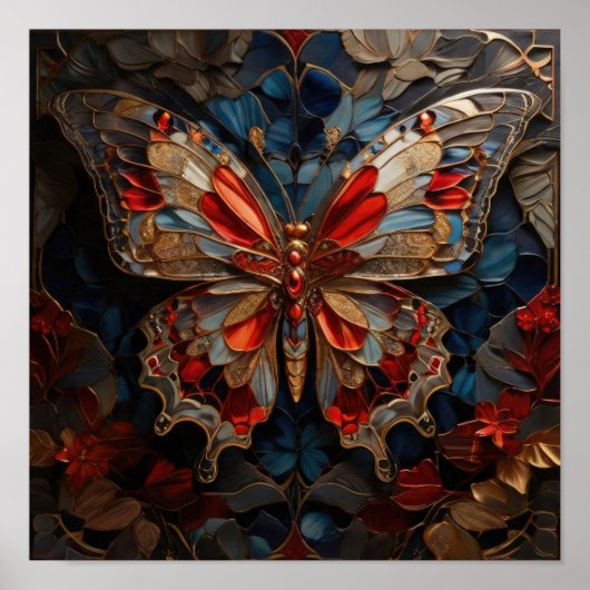 Butterfly Dreams - 3D Digital Art Poster (Vorne)