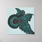 Butterfly Dreams:A Fusion of Flowers and Fantasy Leinwanddruck (Vorderseite)