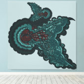 Butterfly Dreams:A Fusion of Flowers and Fantasy Leinwanddruck (Insitu (Holzboden))