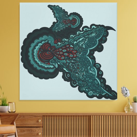 Butterfly Dreams:A Fusion of Flowers and Fantasy Leinwanddruck (Insitu (Wohnzimmer))