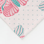 Butterfly Dreams Aquamarin Pink Girl Fleecedecke (Ecke)
