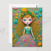 Butterfly Dreams Elf Postkarte (Vorne/Hinten)