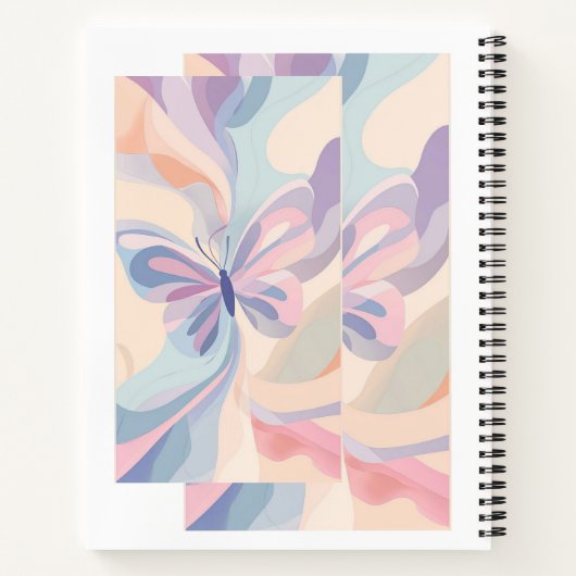 Butterfly Dreams Notebook – Soft Pastel Cover, Lin Notizblock (Rückseite)