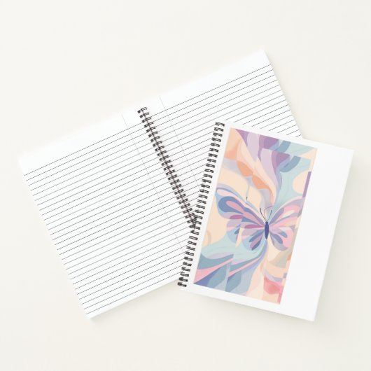 Butterfly Dreams Notebook – Soft Pastel Cover, Lin Notizblock (Innenseite)