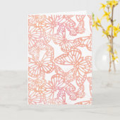 Butterfly Dreams (Peach) Leere Karte (Gelbe Blume)