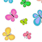 Butterfly Dreams Personalized Pink Stripe  Kissen