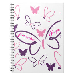 Butterfly Dreams Spiralnotebook - "Ich erinnere mi Notizblock