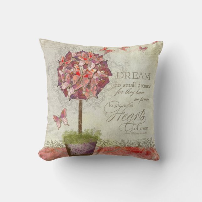 Butterfly Dreams Swirl Baum Inspiration Chic Kissen (Vorderseite)