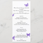 Butterfly Dreams: Violet Wedding Menu Menükarte (Vorderseite)