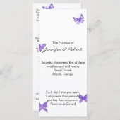 Butterfly Dreams: Violet Wedding Program Programm (Vorne/Hinten)