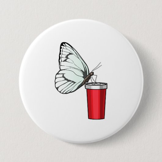 Butterfly Drink Tasse Button (Vorderseite)