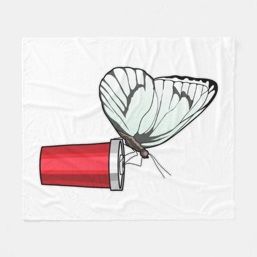Butterfly Drink Tasse Fleecedecke (Vorderseite (Horizontal))